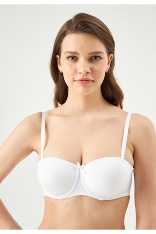 Eros Beyaz Ersk160 Adela Straplez Double Push-up Sütyen