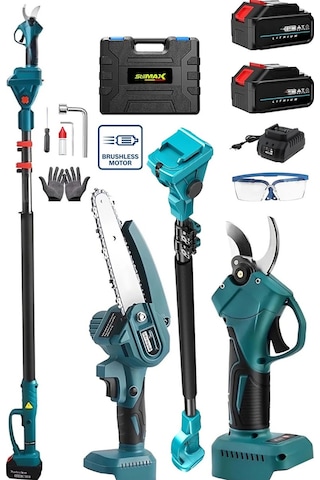 Stilmax STL2100TB 2'li Teleskopik Bağ Makaslı Dal Budama Seti