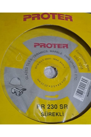 Proter Pr 230 Sr Sürekli Elmas Kesici Testere 230 X 2.4 X 5.0 X 22.23 Mm Proter