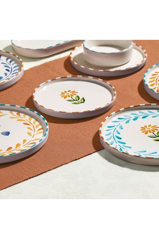 Nehir Summer Flowers 6 Kişilik 13 Parça Seramik Kahvaltı Takımı Diğer