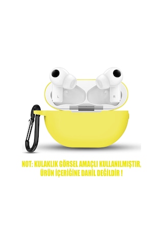Microsonic Huawei Freebuds Pro Mat Silikon Kılıf Sarı