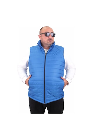 Moc Grande Mocgrande Büyük Beden Jessica Su Itici Yelek 22810 Saks-Saks Saks Mavisi