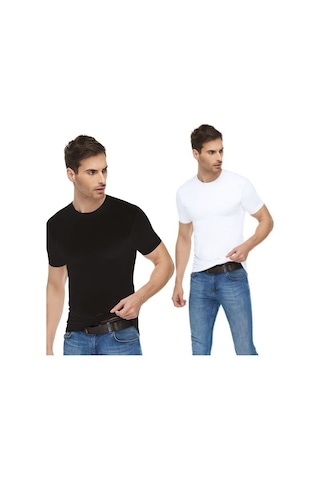 Tutku Elit 2 Li Paket Elestan Erkek Sıfır Yaka Body Yeni Sezon Siyahbeyaz