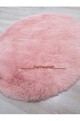 Doğuş Tavşan Tüyü Pudra Oval 140 x 200Cm Peluş Halı