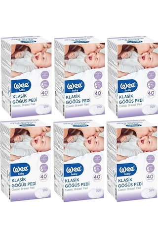 Wee Baby 132 Klasik Göğüs Pedi 6 x 40'lı