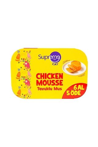 Supreme Cat Mousse Tavuklu Yetişkin Kedi Konservesi 85 Gr 6 Al 5 Öde 214-20000.10