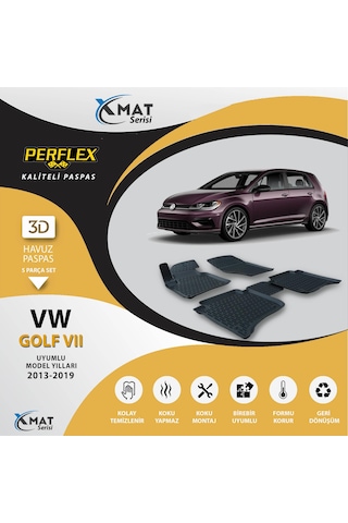 Perflex Paspas 3D Havuzlu X-Mat Golf 7 2013-2019