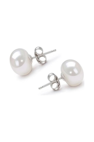 Chavin Bayan 7 Mm Gerçek İnci Çelik Küpe Ce86-7