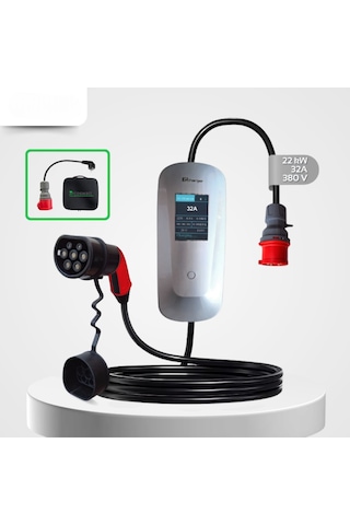 Cks Enerji Coswatt 22 Kw Taşınabilir Hızlı Araç Şarj İstasyonu + Çanta + Dönüştürücü Türkçe