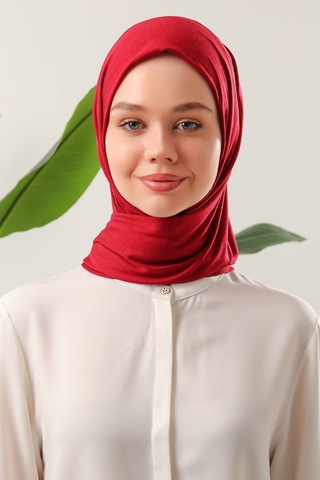 Melodi Scarf Tesettür Penye Şal Bordo Bordo