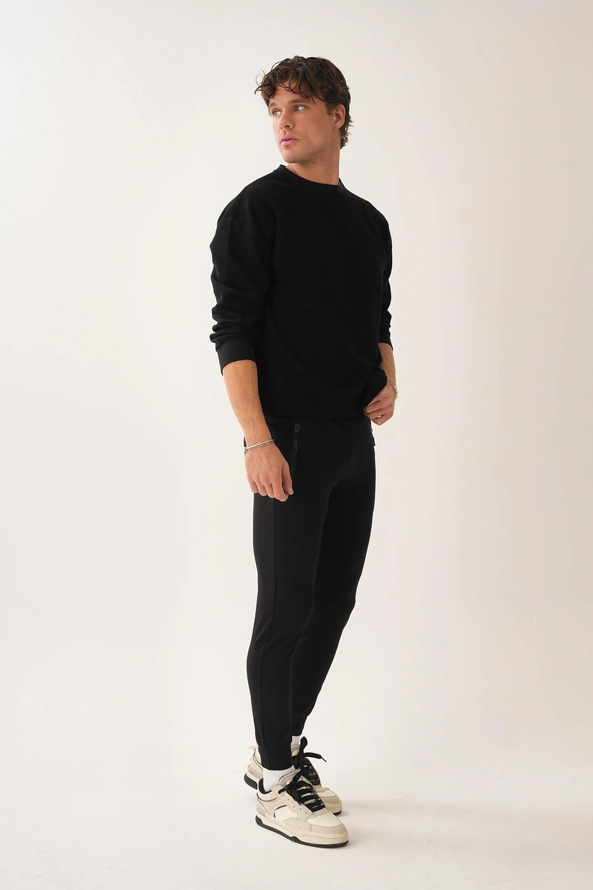 Slim Fit Siyah Jogger Eşofman Altı Siyah