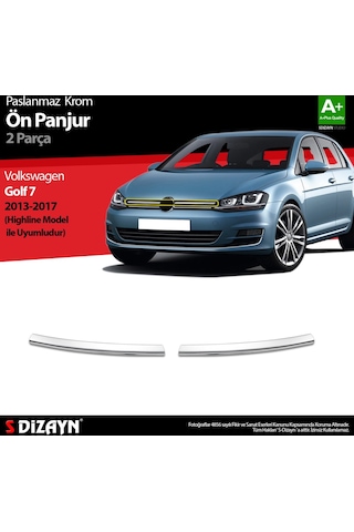S-Dizayn  Volkswagen Golf 7 Krom Ön Panjur 2 Prç. Highline 2013-2017