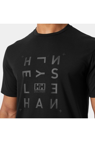 Helly Hansen Skog Recycled Graphic Erkek T-shirt-32453 Siyah