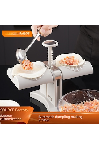 Hombey Evde Hamur İşlemleri İçin Çift Uçlu Otomatik Manti/halka Hamur Kalıbı - Pratik Mutfak Aleti Pp Malzeme Diğer