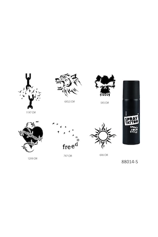 Airbrush Tattoo Özgür Ruh Spray Tattoo Geçici Sprey Dövme Seti