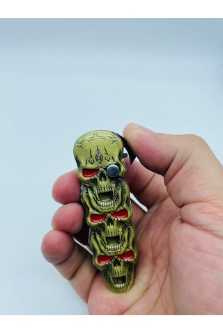 Kurukafa Desenli Metal Çakı-çakmak Pürmüzlü Rüzgar Çakmağı //14cm