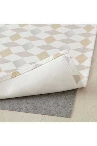 Ikea Gokvällå Halı 80 X 150 Cm Bej - Beyaz - Gri Beyaz - Bej - Gri