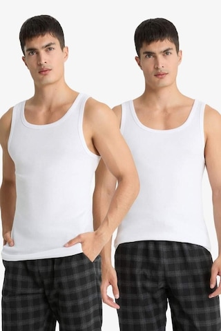 Defacto Slim Fit Dar Kesim Ribana 2li Atlet Y9056az25wnwt34 Beyaz