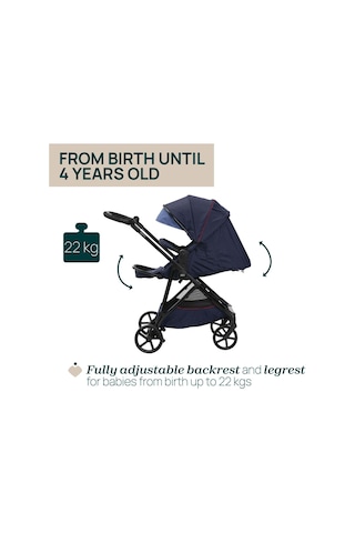 Chicco Seety Çift Yönlü Bebek Arabası - Oxford Blue