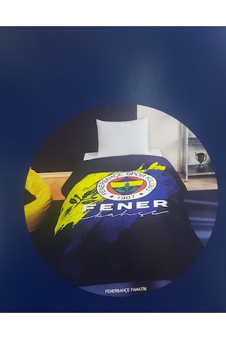 Taç Lisanslı Fenerbahçe Fanatik Tek Kişilik Battaniye Çok Renkli