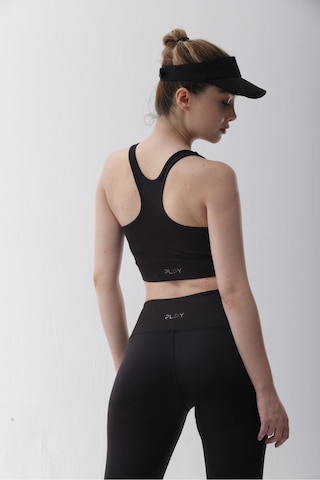 Polyester Siyah Normal Bel Fitted Basic Sporcu Tayt Takımı SiYAH