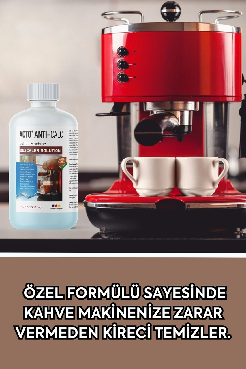 Acto Antı-Calc 500 ML Kahve Makinaları İçin Sıvı Kireç Çözücü