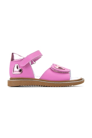 Tamer Tanca Çocuk Hakiki Deri Pembe Düz Sandalet 406 4768 Sndlt 21-25 Y26 Pembe