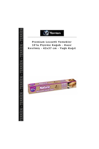 Premium Lezzetli Yemekler 10'lu Pişirme Kağıdı - Hazır Kesilmiş - 42x37 Cm - Yağlı Kağıt Çok Renkli