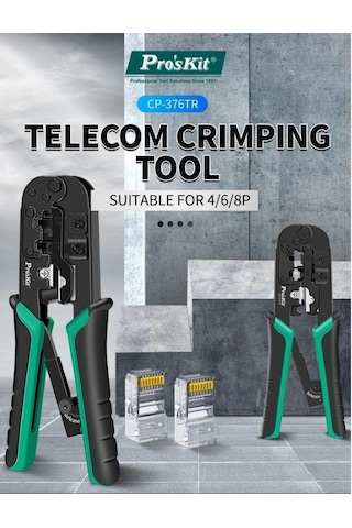 Proskit Cp-376tr 4p/6p/8p Rj11/rj12/rj45 Cat5 Cat6 Konnektör Sıkma Pensesi