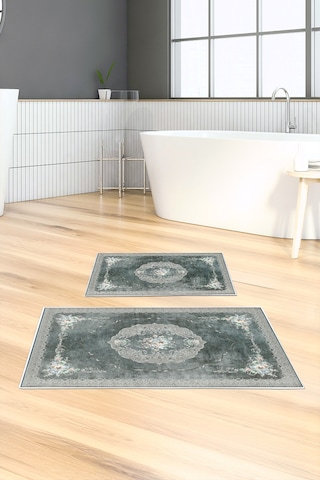Alanur Trend Kaymaz Taban Dijital Banyo Takımı Kt489 Turkuaz