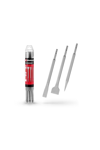 Einhell 3-parça Sds Plus Murç Seti Sivri, 20 Mm Düz Ve 40 Mm Spatula, Dayanıklı 40cr Çelikten Üretilmiş - 49247200