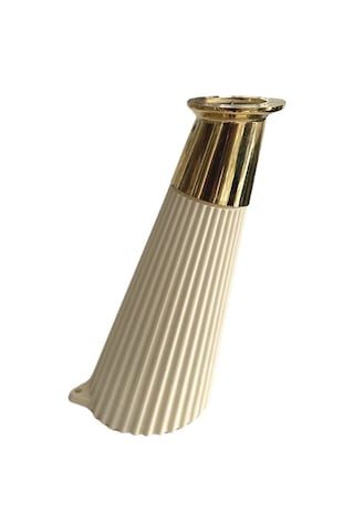 Yatay Desenli 15cm Krem Plastik Ayak Mobilya Masa Ve Dolap Ayağı Krem Altın 15cm 4 Adet Krem