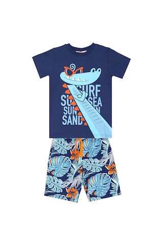 Surfer Croco Erkek Çocuk T-shirt Şort Takım