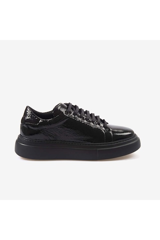 Mocassini Hakiki Deri Erkek Spor & Sneaker Ayakkabı S3 Siyah Kir. Rugan