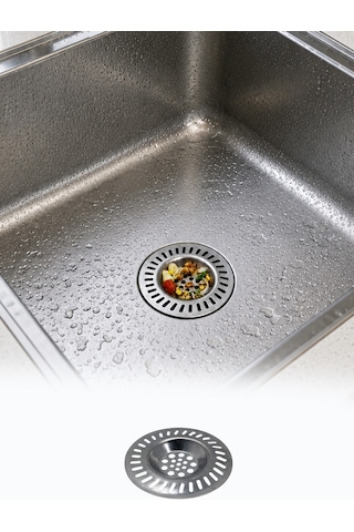 Paslanmaz Çelik Lavabo Gider Süzgeci Evye Süzgeci Kıl Saç Yemek Artığı Tutucu
