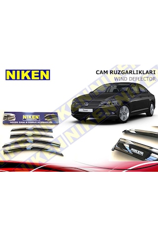 Volkswagen Passat B8 2015 - 2020 Niken Kromlu Cam Rüzgarlığı 4Lü