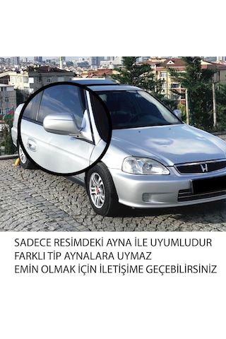 Honda Civic 1996 2000 Yarasa Ayna Kapağı - Parlak Siyah - Abs Plast
