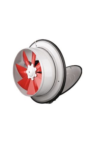 Dündar 24 cm K 25 55 watt 800 m3/h 1375 DD 220/230 volt Monofaze Ev Pencere Tipi Kapaklı Aksiyal Fan Aspiratör
