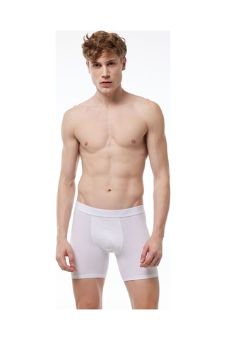 Malabadi Erkek Beyaz 3 Lü Paket Modal Uzun Boxer 010 Beyaz
