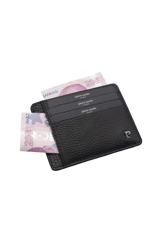 Pierre Cardin Siyah Floater Unisex Deri Kartlık 0422a41 Siyah