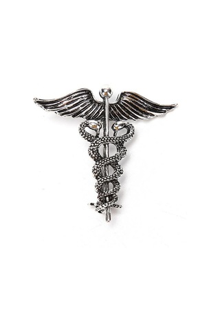 Moda Retro Melek Kanatları Erkek Rozet İğnesi Yılan Broşlar Yaka Madalyası Dekorasyonu Gümüş