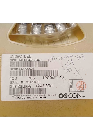 Cuog122mcdang 1200mf 4v Smd Kondansatör 30 Adet