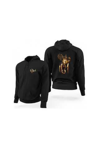 Opeth Ghost Reveries Siyah Fermuarlı Limited Edition Kapşonlu Sweatshirt Siyah
