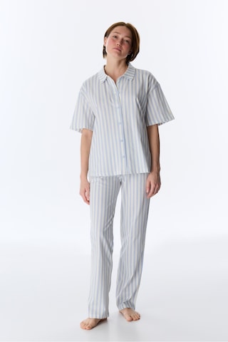 Penti Mavi Cozy Club Çizgili Gömlek Pantolon Pijama Takımı