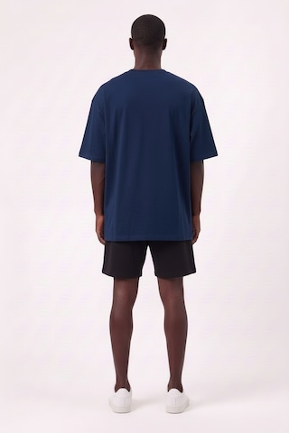 Usa 76'ers Lacivert Oversize Erkek T-shirt 11260 SİYAH