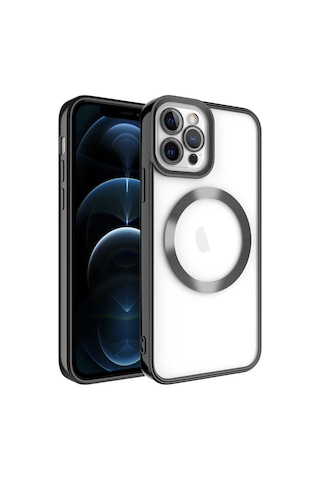Apple Uyumlu iPhone 11 Pro Max Kılıf Magsafe Zore Setro Silikon Kılıf