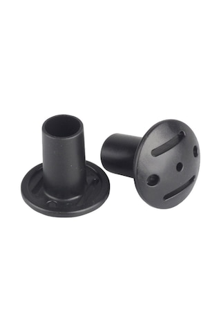 2 Adet Anti-delinme Fiş Kapağı Alpenstock Destek Çubuğu Koruyucu Kılıf Anti-patlama Çadır Direği Plastik Kask Siyah