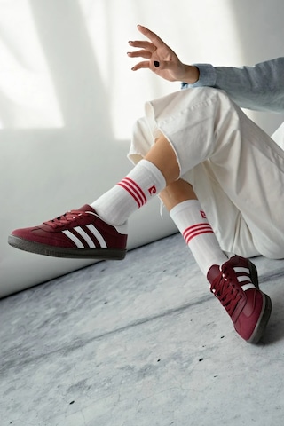 Muggo Jabbar Unisex Ortopedik Günlük Garantili Bağcıklı Yürüyüş Koşu Sneaker Spor Ayakkabı Bordo