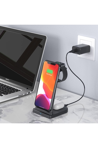 Ally 15 W 3 In 1 Wireless Kablosuz Şarj Standı