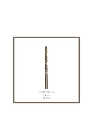 Hss Matkap Ucu 5,5 Mm, Metal, Ahşap, Plastik İçin 10 Adet